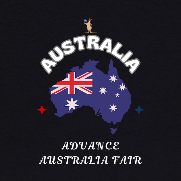 Australian Pride, Advance Australia Fair by Smartteeshop